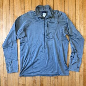 Vintage Patagonia R1 Regulator Fleece Pullover Half Zip Polartec Gray Mens Sz. L